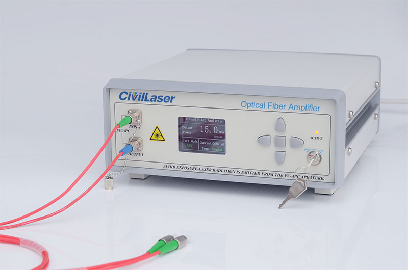 27dBm 0.5W C-Band EDFA Polarization-Maintaining Amplifier EYDFA-C-HP-BA-27-PM-B Desktop Type